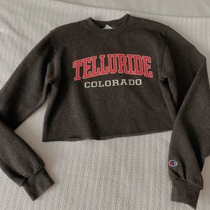 Champions grey cropped sweatshirt